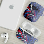 Personalised Western Bulldogs AirPods Case Trippy Psychedelic Abstract Art Mascot Football Fans