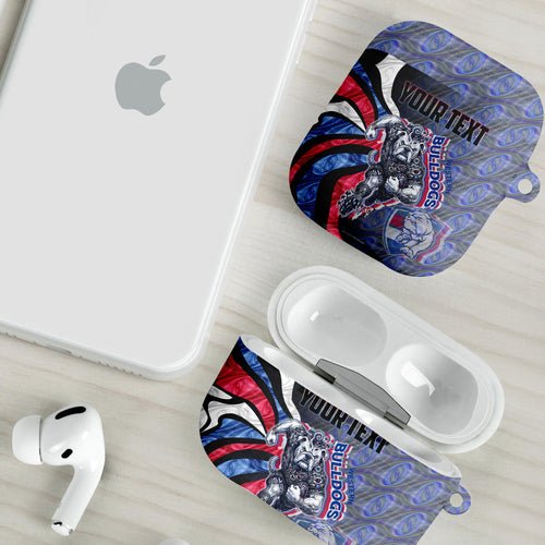 Personalised Western Bulldogs AirPods Case Trippy Psychedelic Abstract Art Mascot Football Fans
