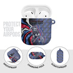 Personalised Western Bulldogs AirPods Case Trippy Psychedelic Abstract Art Mascot Football Fans