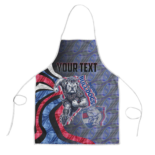 Personalised Western Bulldogs Apron Trippy Psychedelic Abstract Art Mascot Football Fans