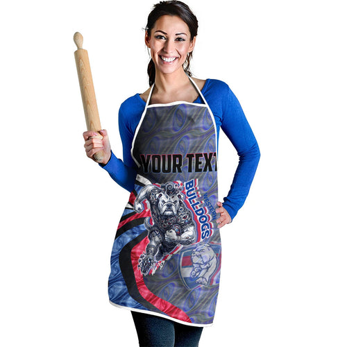 Personalised Western Bulldogs Apron Trippy Psychedelic Abstract Art Mascot Football Fans
