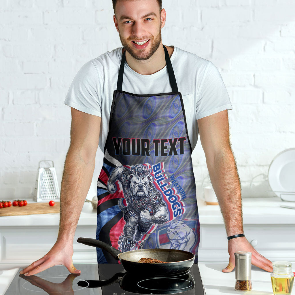 Personalised Western Bulldogs Apron Trippy Psychedelic Abstract Art Mascot Football Fans