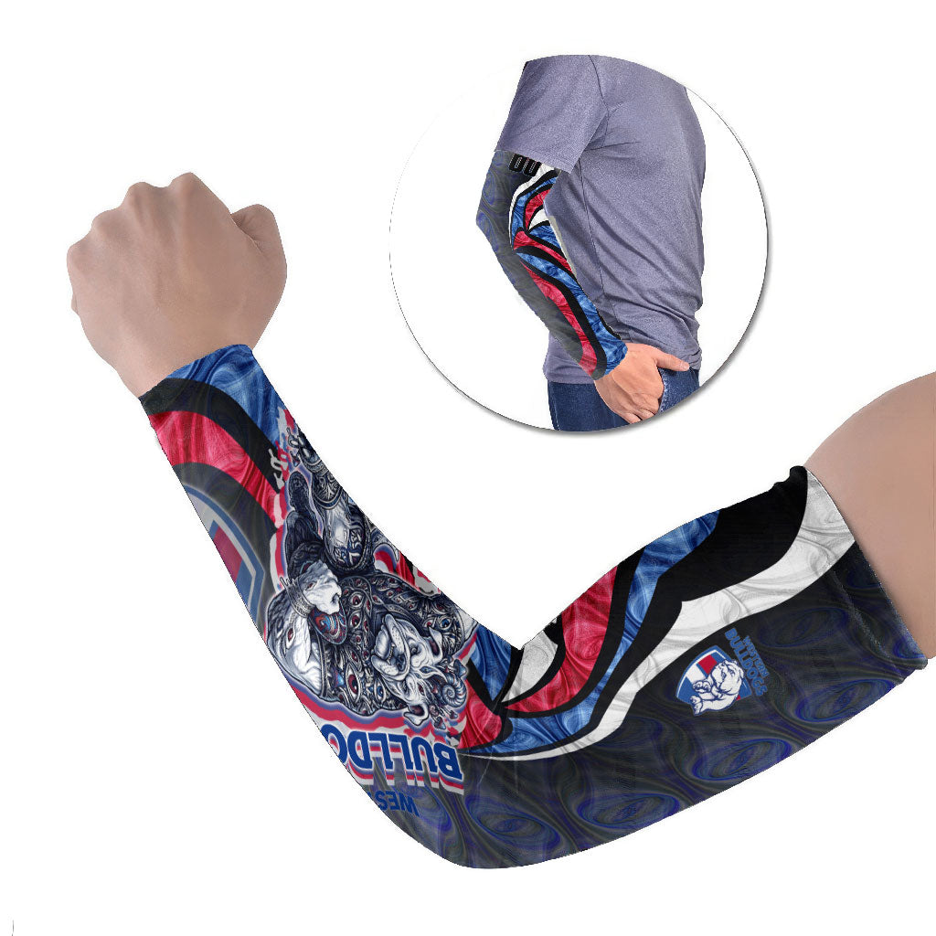Personalised Western Bulldogs Arm Sleeves Trippy Psychedelic Abstract Art Mascot Football Fans