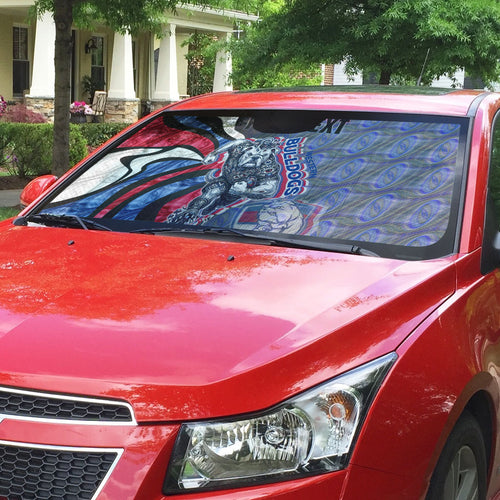 Personalised Western Bulldogs Auto Sun Shade Trippy Psychedelic Abstract Art Mascot Football Fans