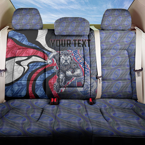 Personalised Western Bulldogs Back Car Seat Cover Trippy Psychedelic Abstract Art Mascot Football Fans
