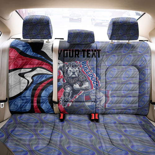 Personalised Western Bulldogs Back Car Seat Cover Trippy Psychedelic Abstract Art Mascot Football Fans