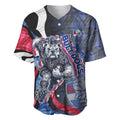 Personalised Western Bulldogs Baseball Jersey Trippy Psychedelic Abstract Art Mascot Football Fans