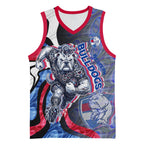 Personalised Western Bulldogs Basketball Jersey Trippy Psychedelic Abstract Art Mascot Football Fans
