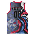 Personalised Western Bulldogs Basketball Jersey Trippy Psychedelic Abstract Art Mascot Football Fans