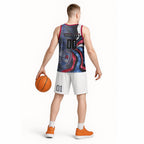 Personalised Western Bulldogs Basketball Jersey Trippy Psychedelic Abstract Art Mascot Football Fans