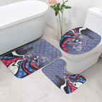 Personalised Western Bulldogs Bathroom Set Trippy Psychedelic Abstract Art Mascot Football Fans