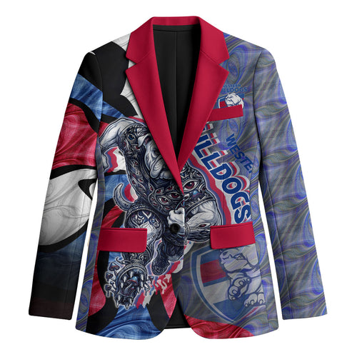 Personalised Western Bulldogs Blazer Trippy Psychedelic Abstract Art Mascot Football Fans