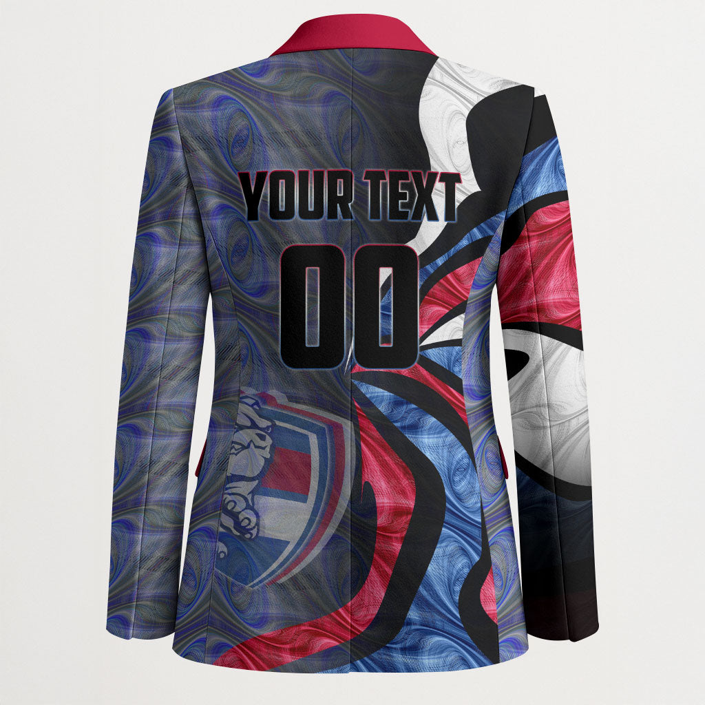 Personalised Western Bulldogs Blazer Trippy Psychedelic Abstract Art Mascot Football Fans