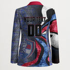 Personalised Western Bulldogs Blazer Trippy Psychedelic Abstract Art Mascot Football Fans