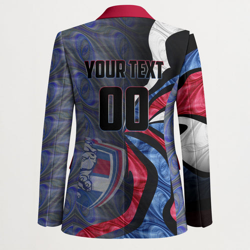 Personalised Western Bulldogs Blazer Trippy Psychedelic Abstract Art Mascot Football Fans