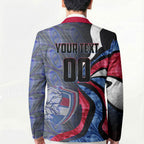 Personalised Western Bulldogs Blazer Trippy Psychedelic Abstract Art Mascot Football Fans