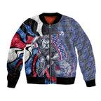 Personalised Western Bulldogs Bomber Jacket Trippy Psychedelic Abstract Art Mascot Football Fans