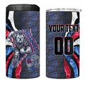 Personalised Western Bulldogs 4 in 1 Can Cooler Tumbler Trippy Psychedelic Abstract Art Mascot Football Fans