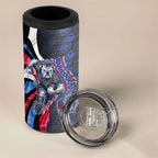 Personalised Western Bulldogs 4 in 1 Can Cooler Tumbler Trippy Psychedelic Abstract Art Mascot Football Fans