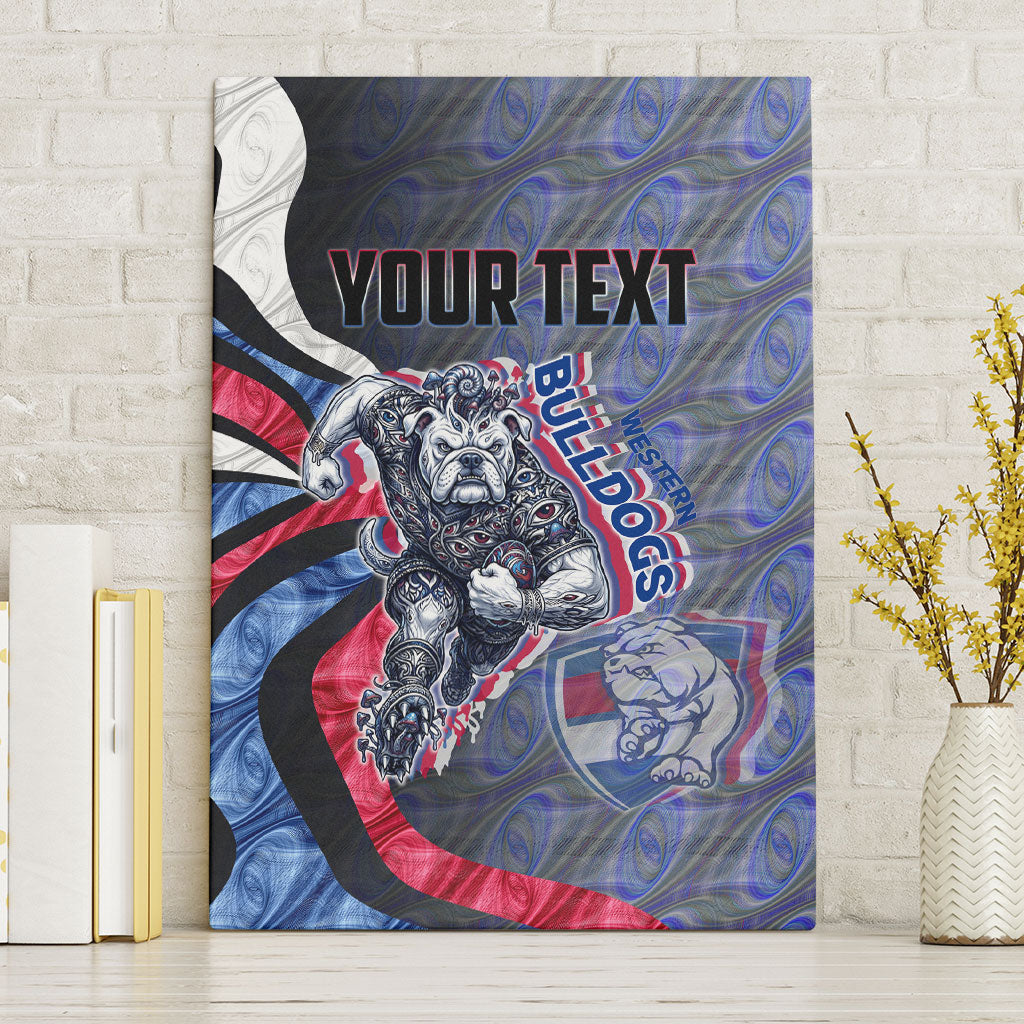 Personalised Western Bulldogs Canvas Wall Art Trippy Psychedelic Abstract Art Mascot Football Fans