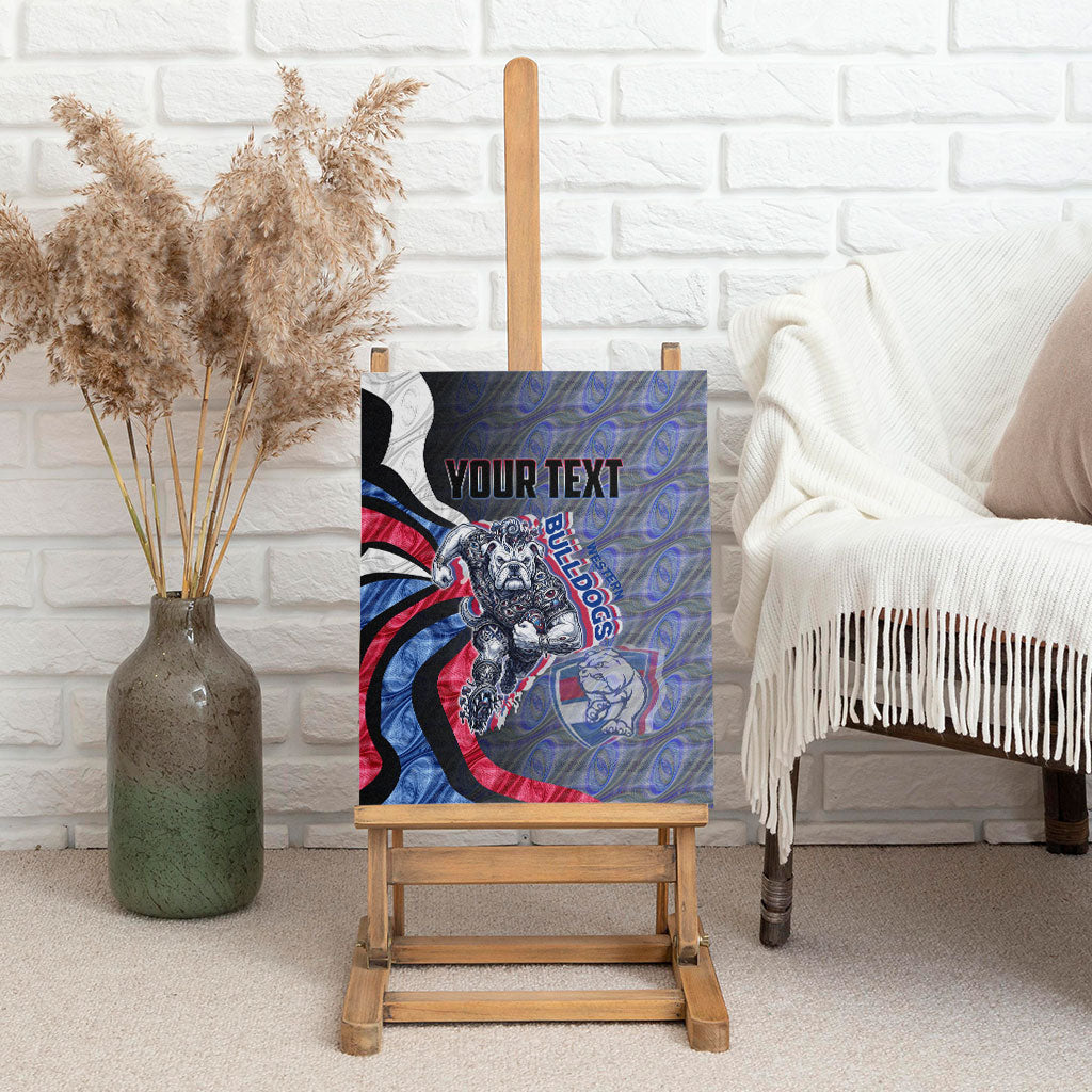 Personalised Western Bulldogs Canvas Wall Art Trippy Psychedelic Abstract Art Mascot Football Fans