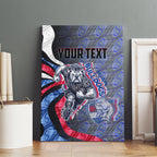 Personalised Western Bulldogs Canvas Wall Art Trippy Psychedelic Abstract Art Mascot Football Fans