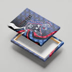 Personalised Western Bulldogs Canvas Wall Art Trippy Psychedelic Abstract Art Mascot Football Fans