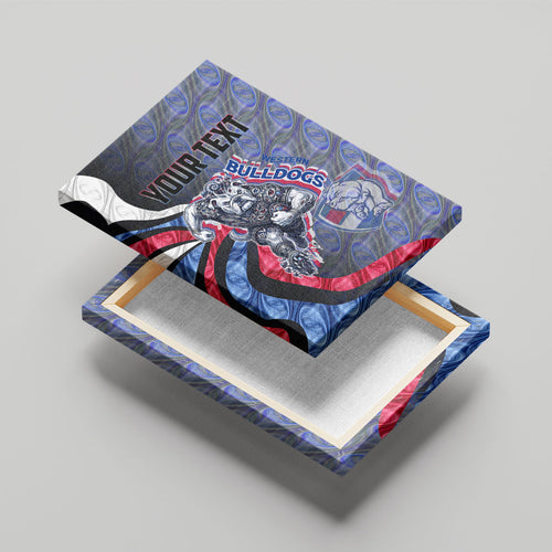Personalised Western Bulldogs Canvas Wall Art Trippy Psychedelic Abstract Art Mascot Football Fans