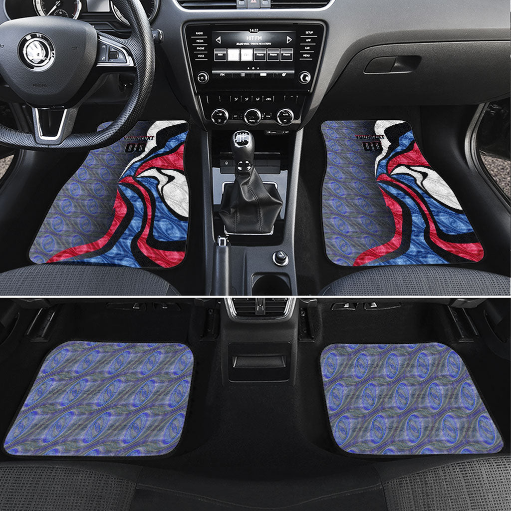 Personalised Western Bulldogs Car Mats Trippy Psychedelic Abstract Art Mascot Football Fans