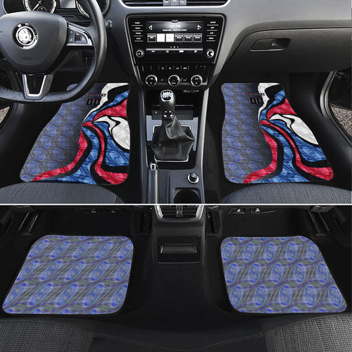 Personalised Western Bulldogs Car Mats Trippy Psychedelic Abstract Art Mascot Football Fans