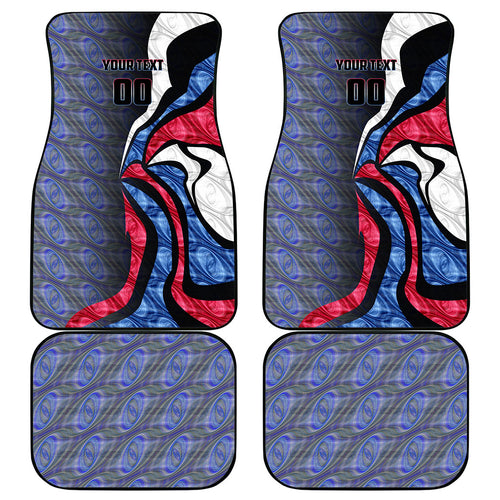 Personalised Western Bulldogs Car Mats Trippy Psychedelic Abstract Art Mascot Football Fans