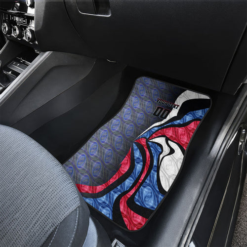 Personalised Western Bulldogs Car Mats Trippy Psychedelic Abstract Art Mascot Football Fans