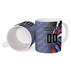 Personalised Western Bulldogs Ceramic Mug Trippy Psychedelic Abstract Art Mascot Football Fans
