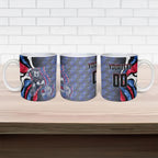 Personalised Western Bulldogs Ceramic Mug Trippy Psychedelic Abstract Art Mascot Football Fans