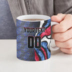 Personalised Western Bulldogs Ceramic Mug Trippy Psychedelic Abstract Art Mascot Football Fans