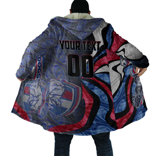 Personalised Western Bulldogs Cloak Trippy Psychedelic Abstract Art Mascot Football Fans