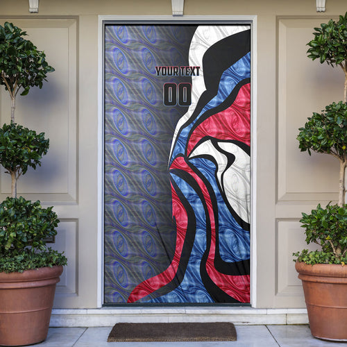Personalised Western Bulldogs Door Cover Trippy Psychedelic Abstract Art Mascot Football Fans