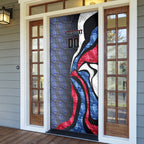 Personalised Western Bulldogs Door Cover Trippy Psychedelic Abstract Art Mascot Football Fans