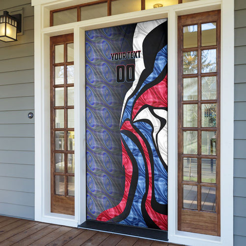 Personalised Western Bulldogs Door Cover Trippy Psychedelic Abstract Art Mascot Football Fans