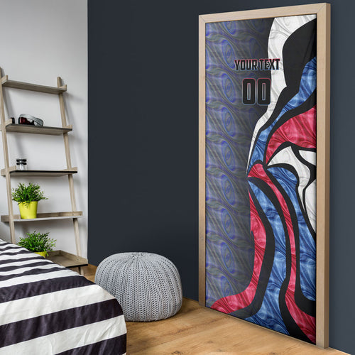 Personalised Western Bulldogs Door Cover Trippy Psychedelic Abstract Art Mascot Football Fans