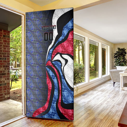 Personalised Western Bulldogs Door Cover Trippy Psychedelic Abstract Art Mascot Football Fans