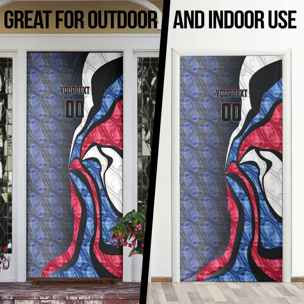 Personalised Western Bulldogs Door Cover Trippy Psychedelic Abstract Art Mascot Football Fans