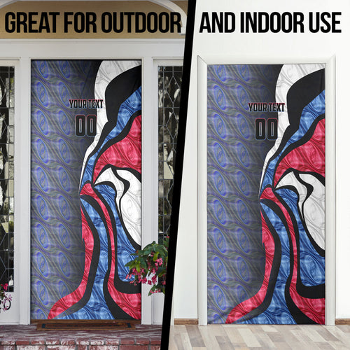 Personalised Western Bulldogs Door Cover Trippy Psychedelic Abstract Art Mascot Football Fans