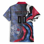 Personalised Western Bulldogs Hawaiian Shirt Trippy Psychedelic Abstract Art Mascot Football Fans