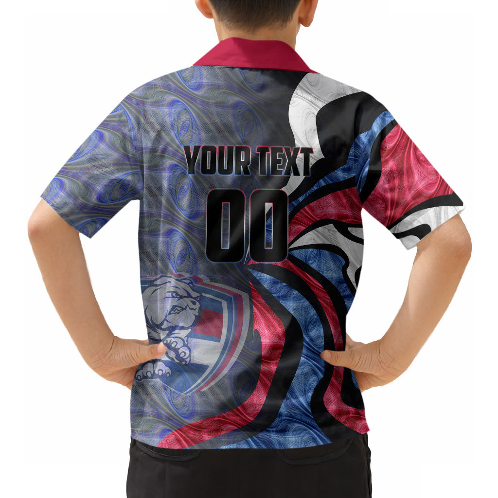 Personalised Western Bulldogs Hawaiian Shirt Trippy Psychedelic Abstract Art Mascot Football Fans
