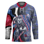 Personalised Western Bulldogs Hockey Jersey Trippy Psychedelic Abstract Art Mascot Football Fans