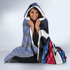 Personalised Western Bulldogs Hooded Blanket Trippy Psychedelic Abstract Art Mascot Football Fans