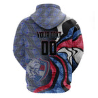 Personalised Western Bulldogs Hoodie Trippy Psychedelic Abstract Art Mascot Football Fans