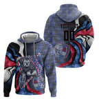 Personalised Western Bulldogs Hoodie Trippy Psychedelic Abstract Art Mascot Football Fans