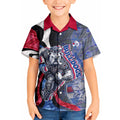 Personalised Western Bulldogs Kid Hawaiian Shirt Trippy Psychedelic Abstract Art Mascot Football Fans